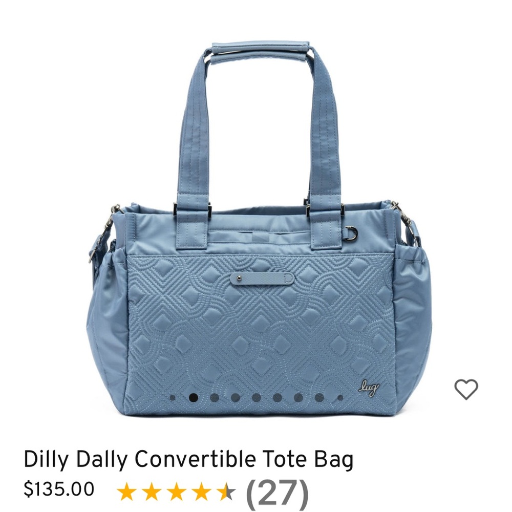 LUG Dilly Dally Convertible Tote Bag - NWT
Color: Blue Moon
